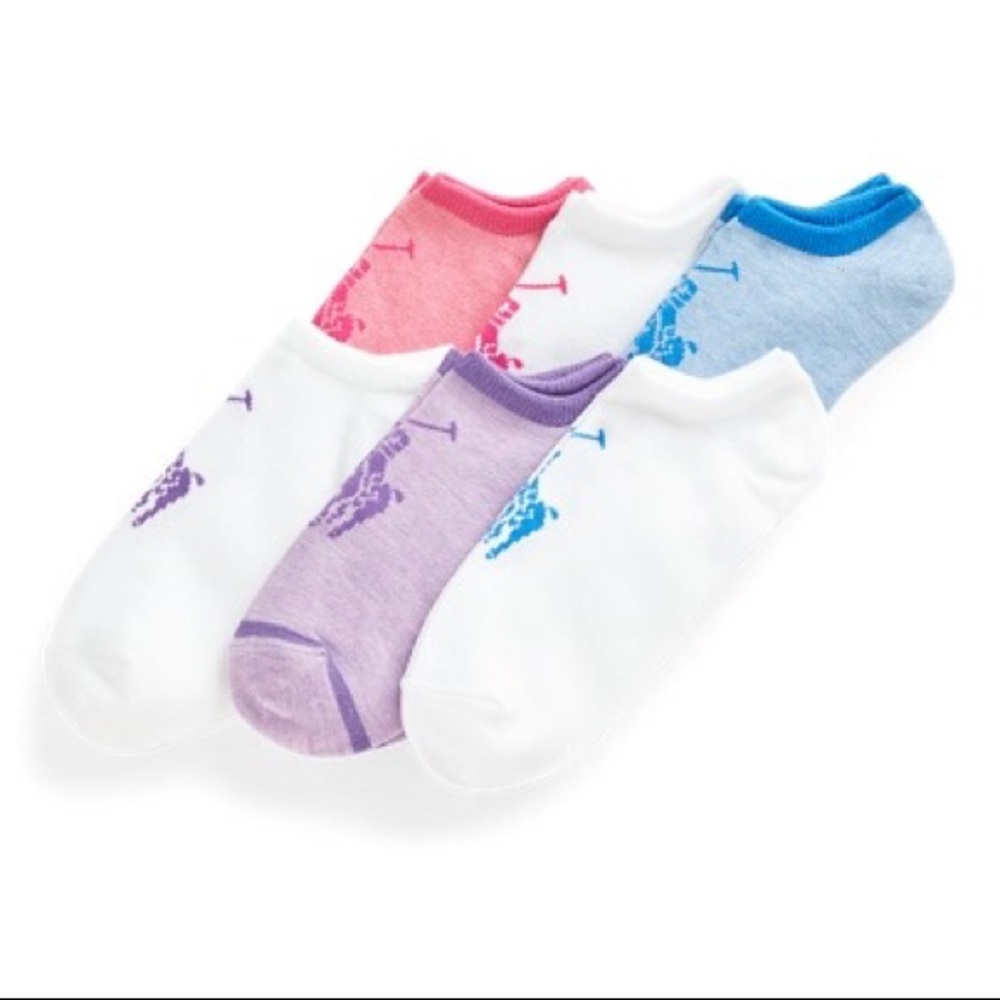 Polo Ralph Lauren Big Pony No-Show Sock (6-Pack) - Girls 8-9.5